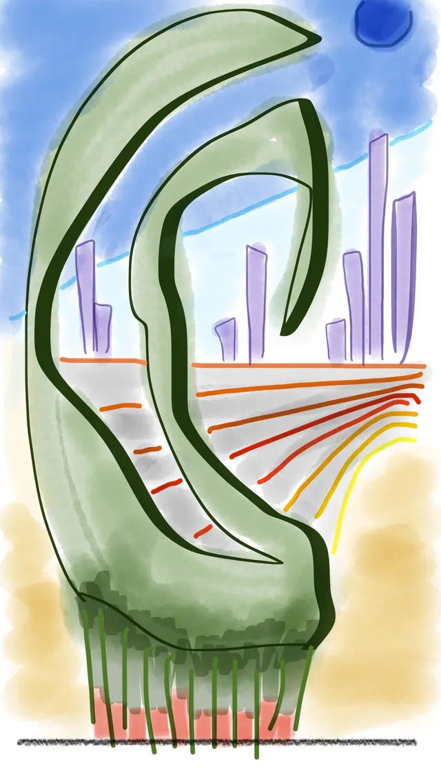 Doodles item Abstract image Desert Sculpture Outskirts Of Town