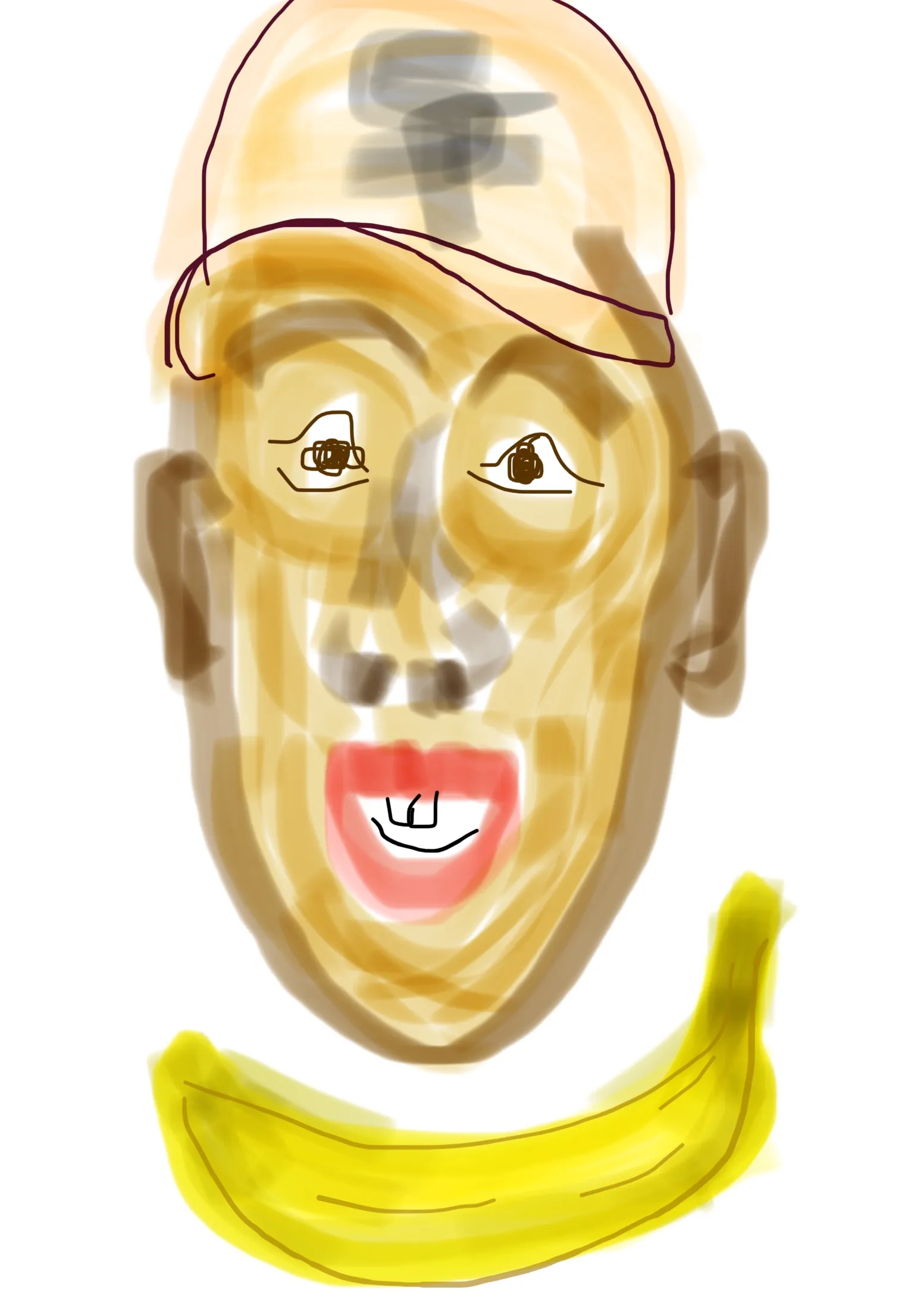 Doodles item Faces image George Face With Banana