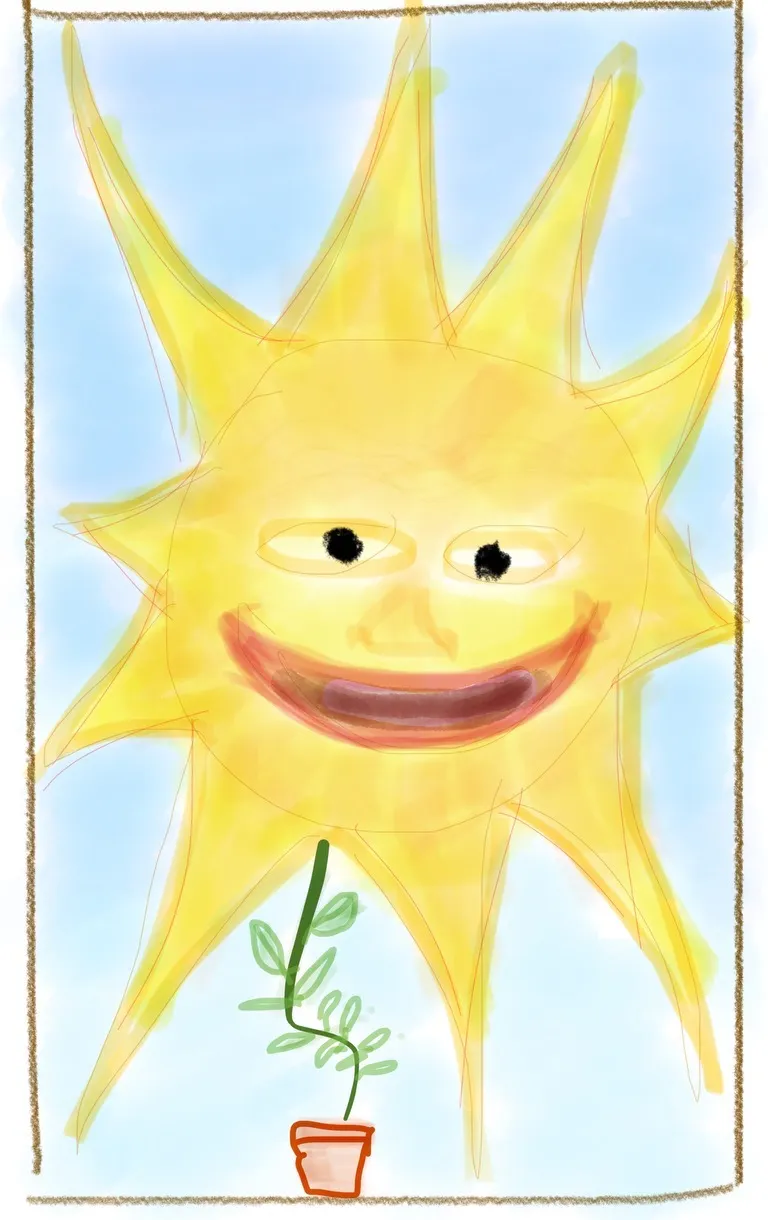 Doodles item Flowers image Sunflower In Pot