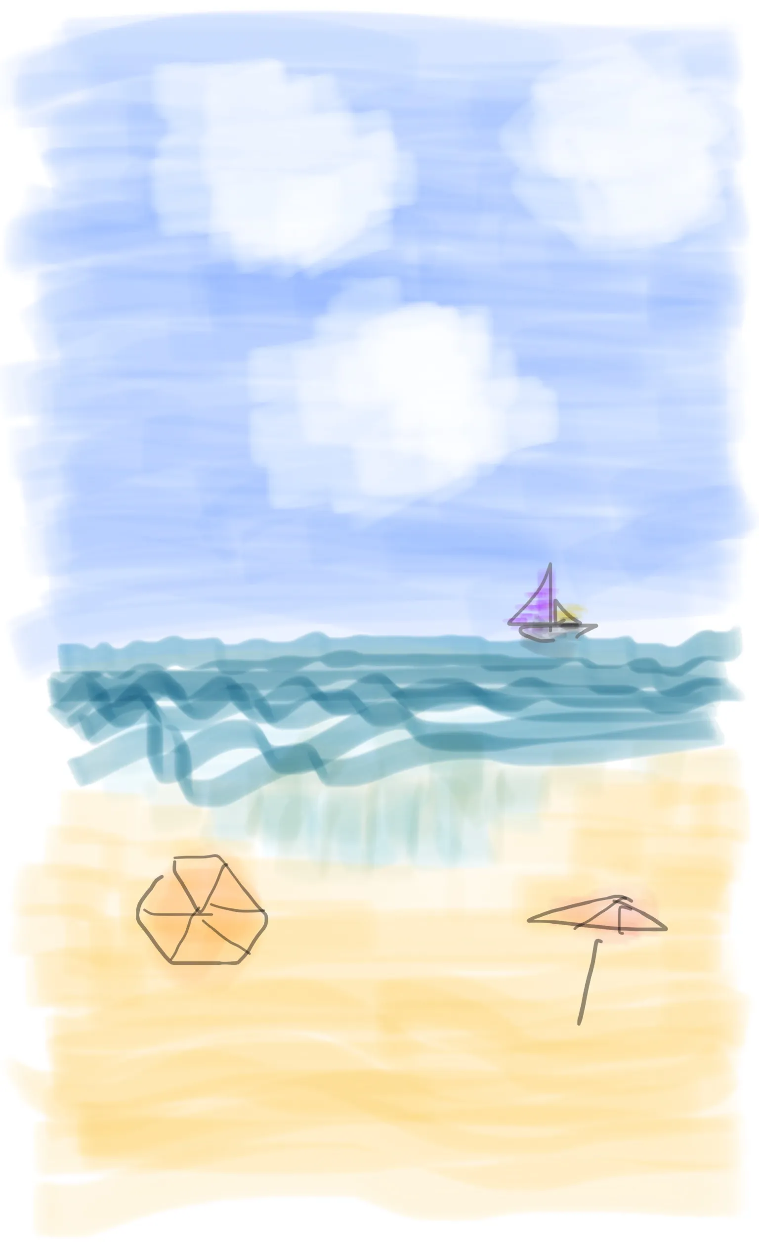 Doodles item Outdoors image Beach Scene Boat On Horizon