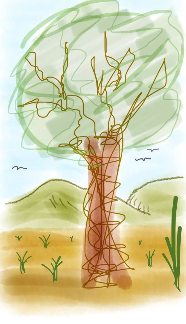 Doodles item Outdoors image Desert Mountain Tree