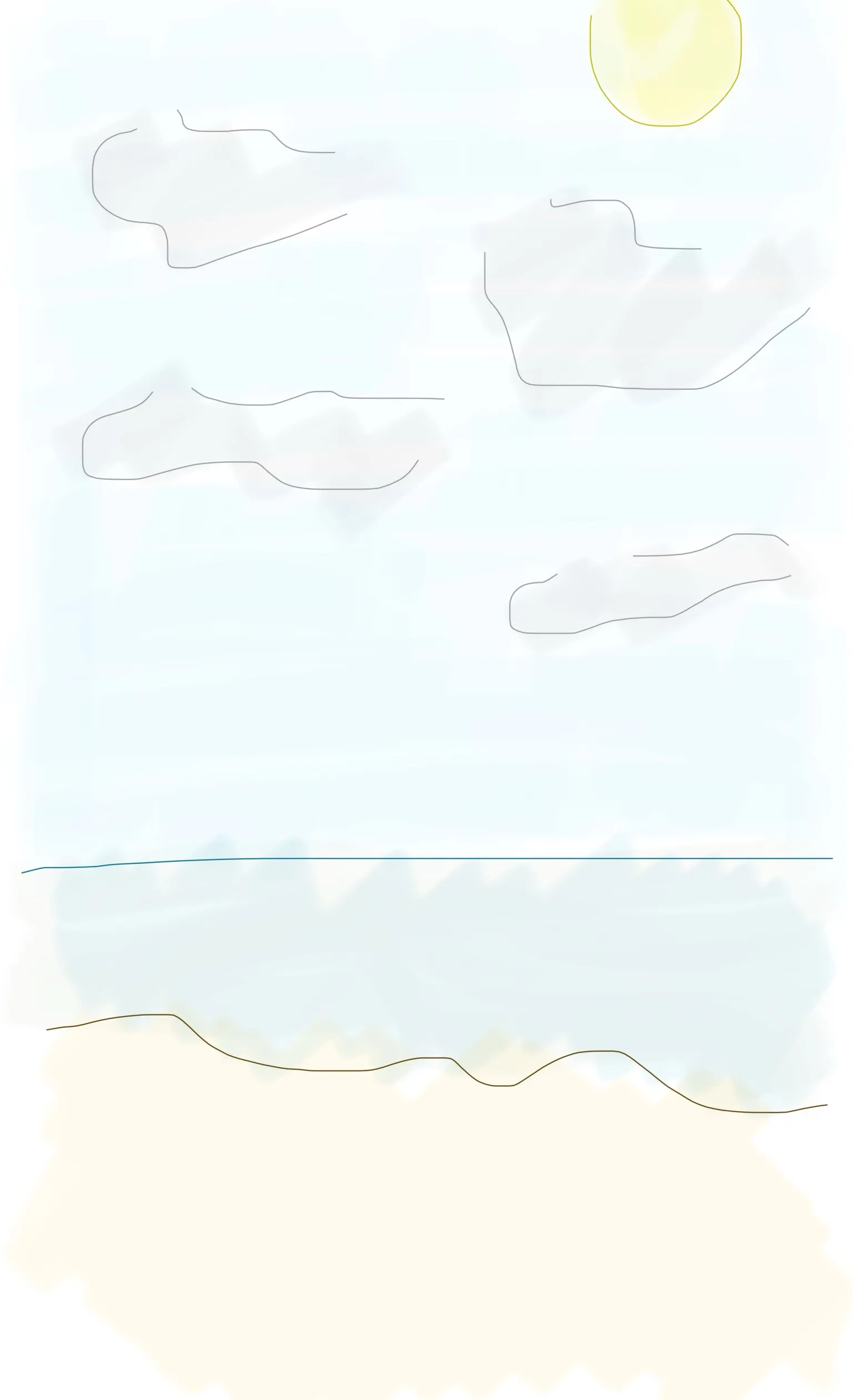 Doodles item Outdoors image Minimalist Beach Scene Horizon Clouds