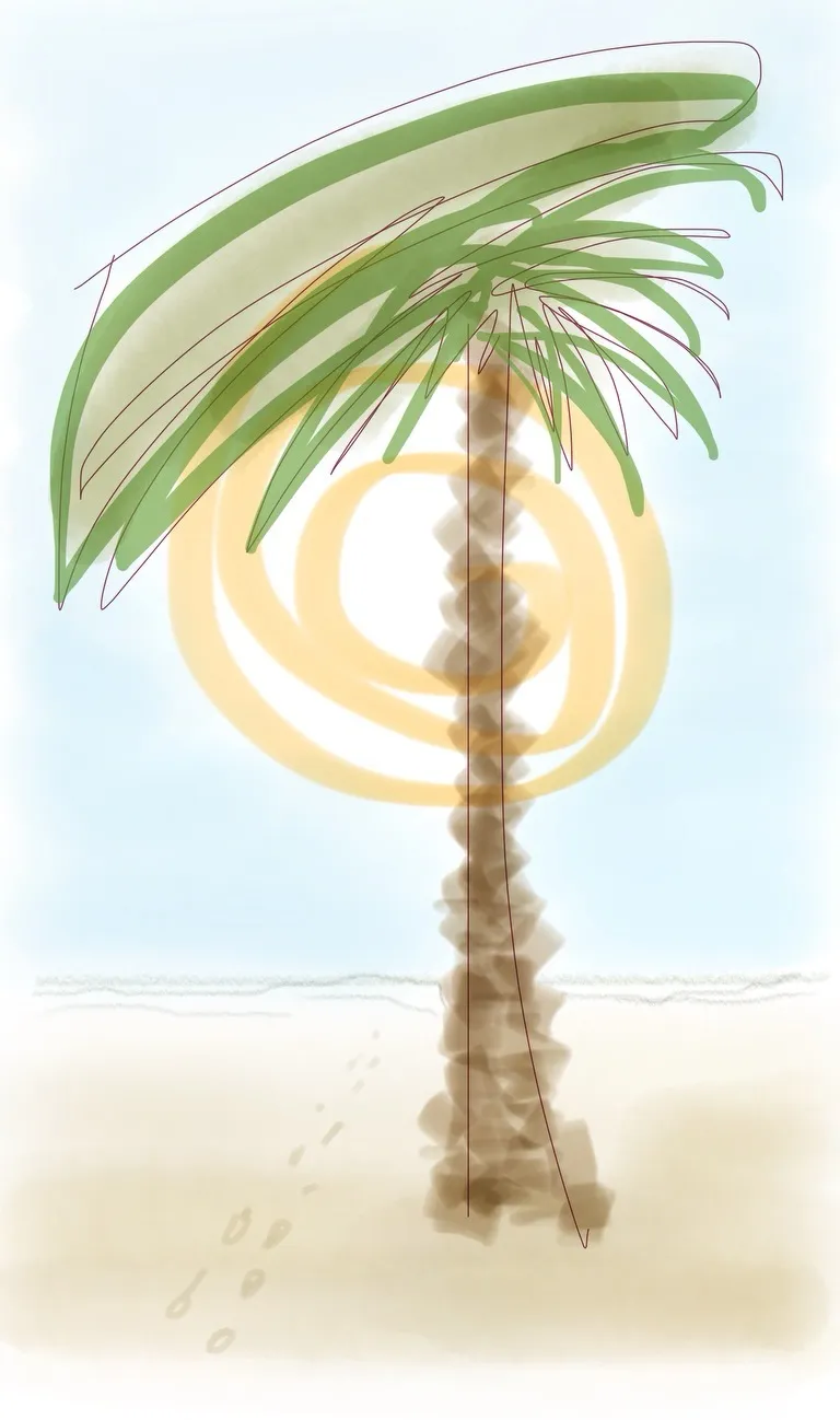 Doodles item Outdoors image Palm At Beach