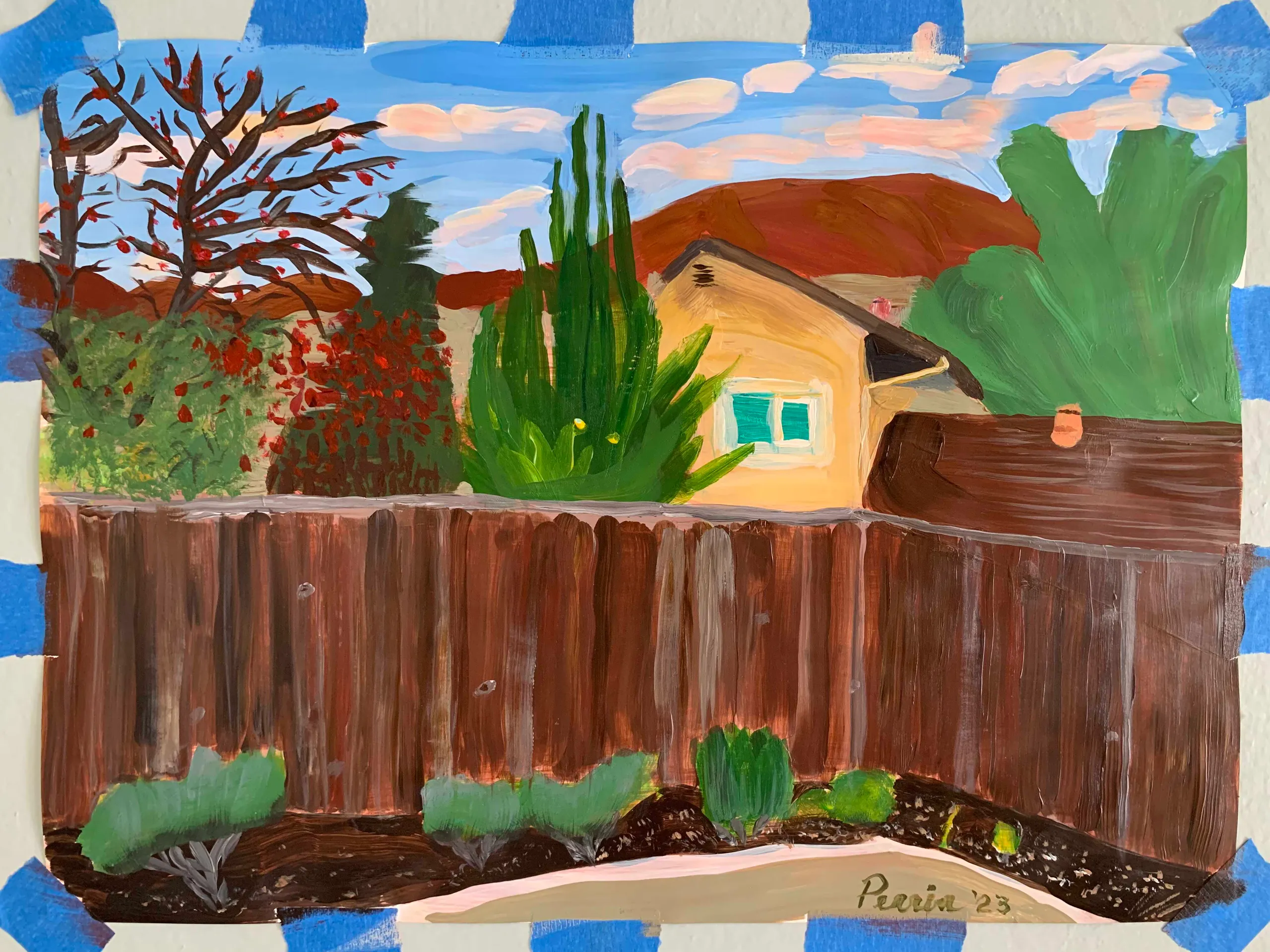 Portfolio item Backyard Hills image Final Painting