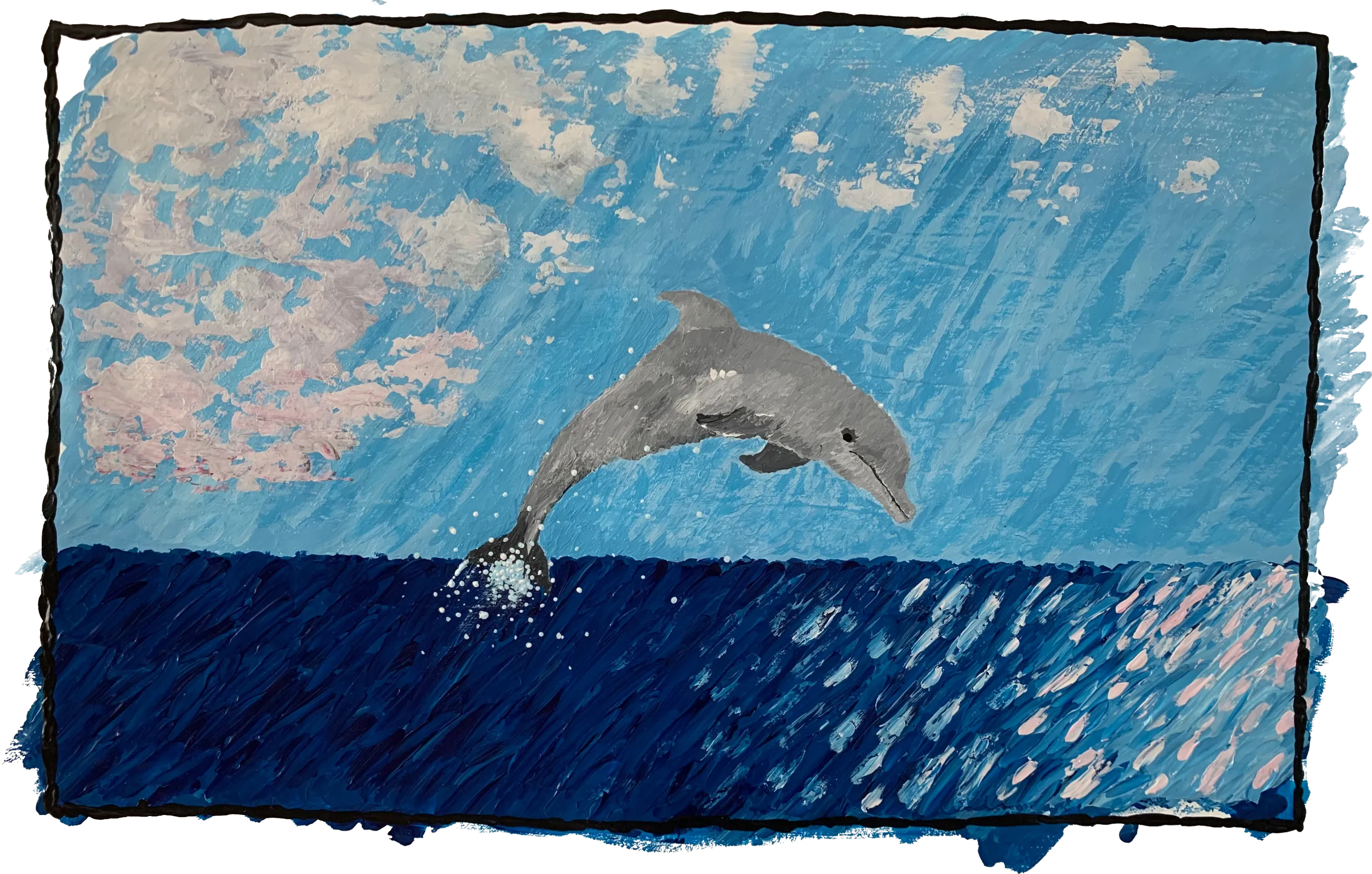 Portfolio item Dolphin image Full Painting