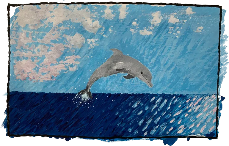 Portfolio item Dolphin image Full Painting